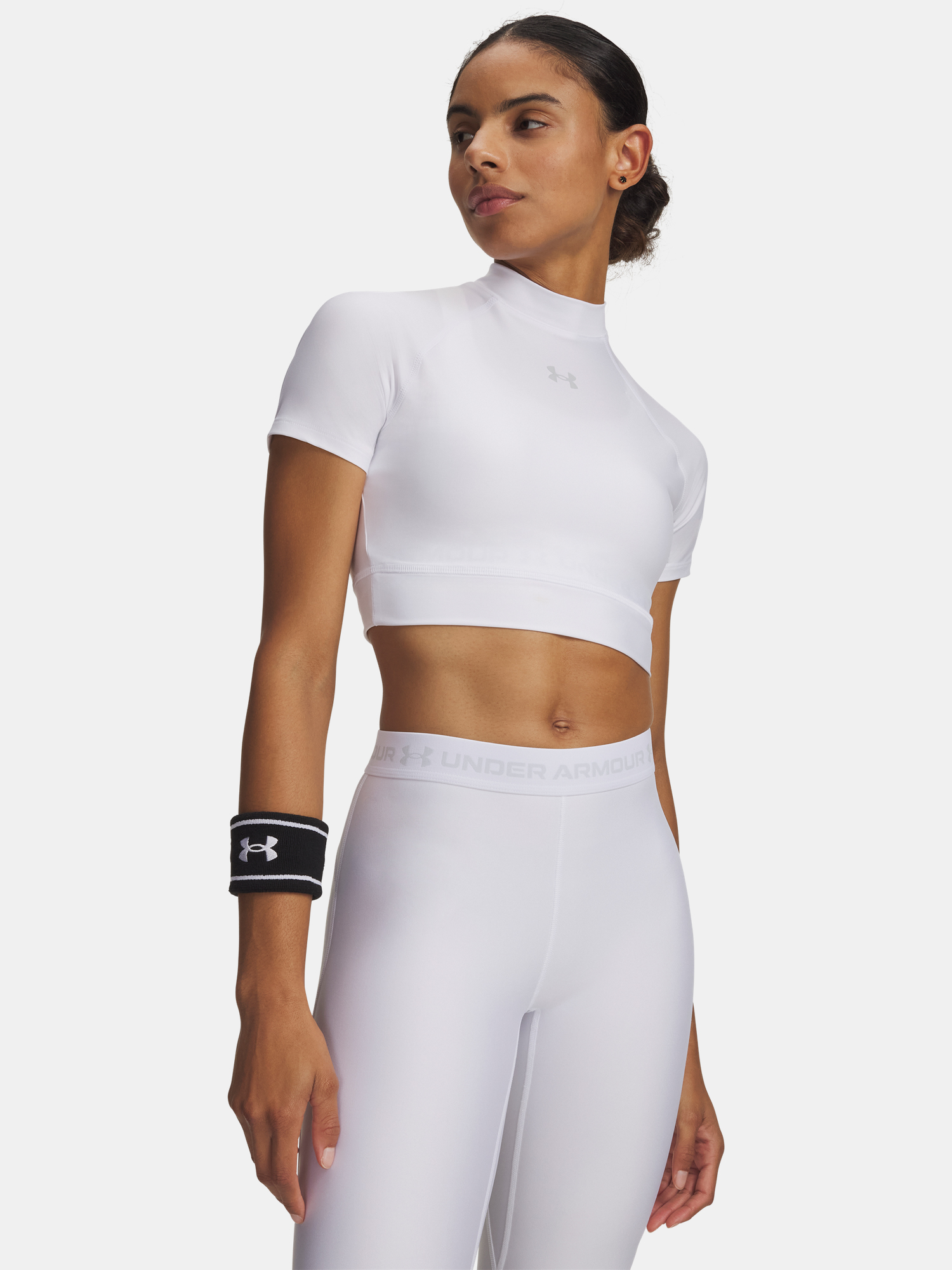 Under Armour Női Edzőpóló HeatGear Crop Mock SS