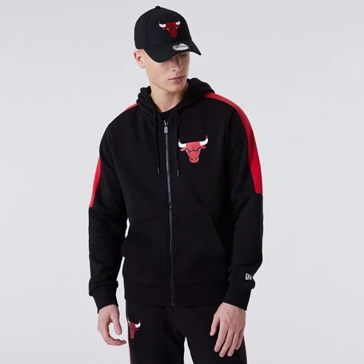 New Era Férfi Cipzáras Pulóver PULOVER NBA FZ PANEL DETAIL HOODY CHIBUL