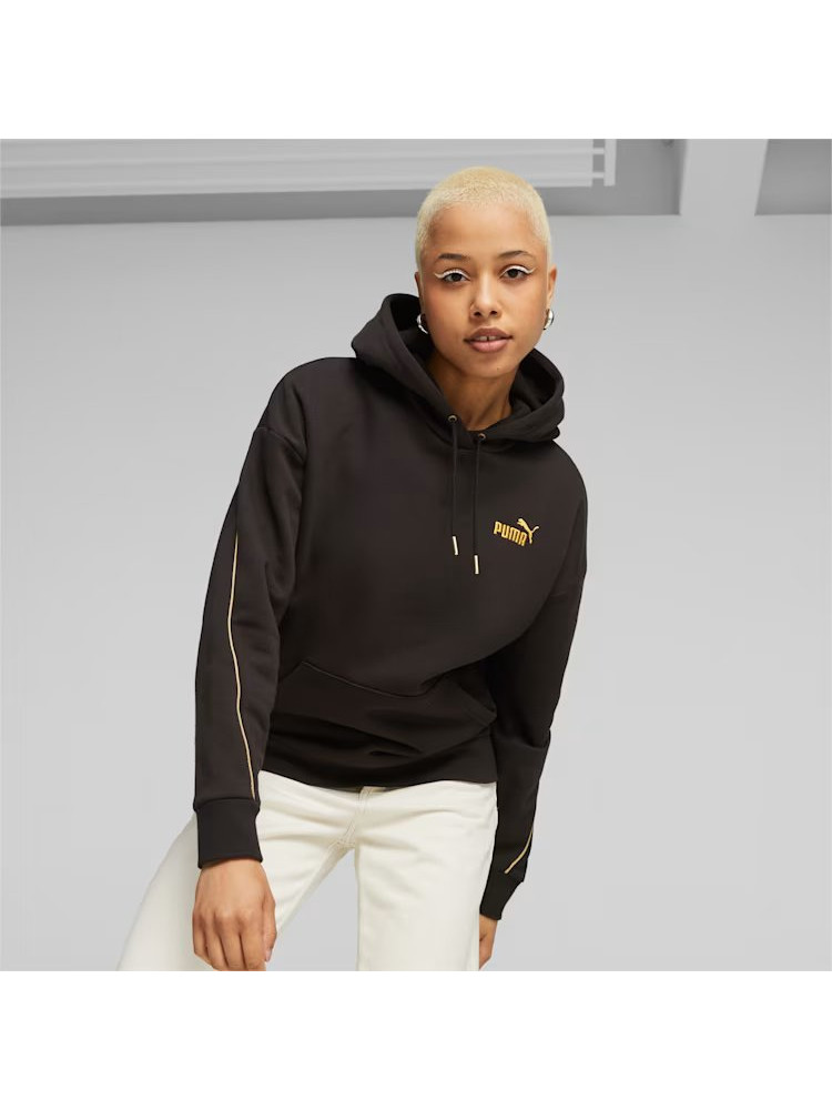 Puma Női Pulóver ESS+ MINIMAL GOLD Hoodie FL PUMA Black