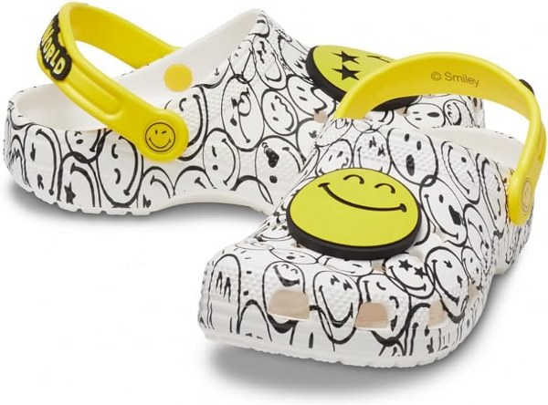Crocs Gyerek Papucs Classic Smiley World Charm Clog K