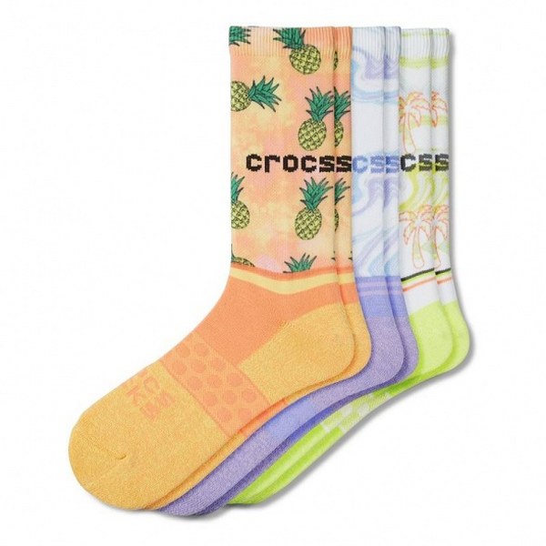 Crocs Zokni Crocs Socks Adult Crew Retro Resort 3 Pack