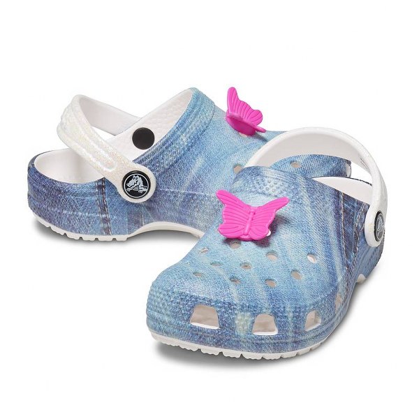 Crocs Gyerek Papucs Classic Denim Clog T