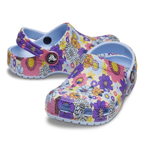 Crocs Gyerek Papucs Classic Retro Floral Clog K