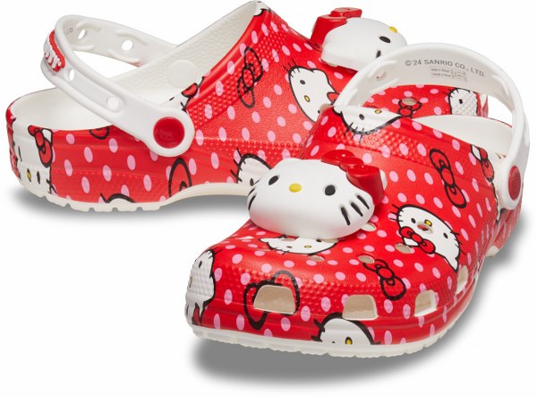 Crocs Papucs Hello Kitty Red Classic Clog