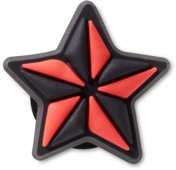 Crocs Jibbitz Black and Red Star Tattoo
