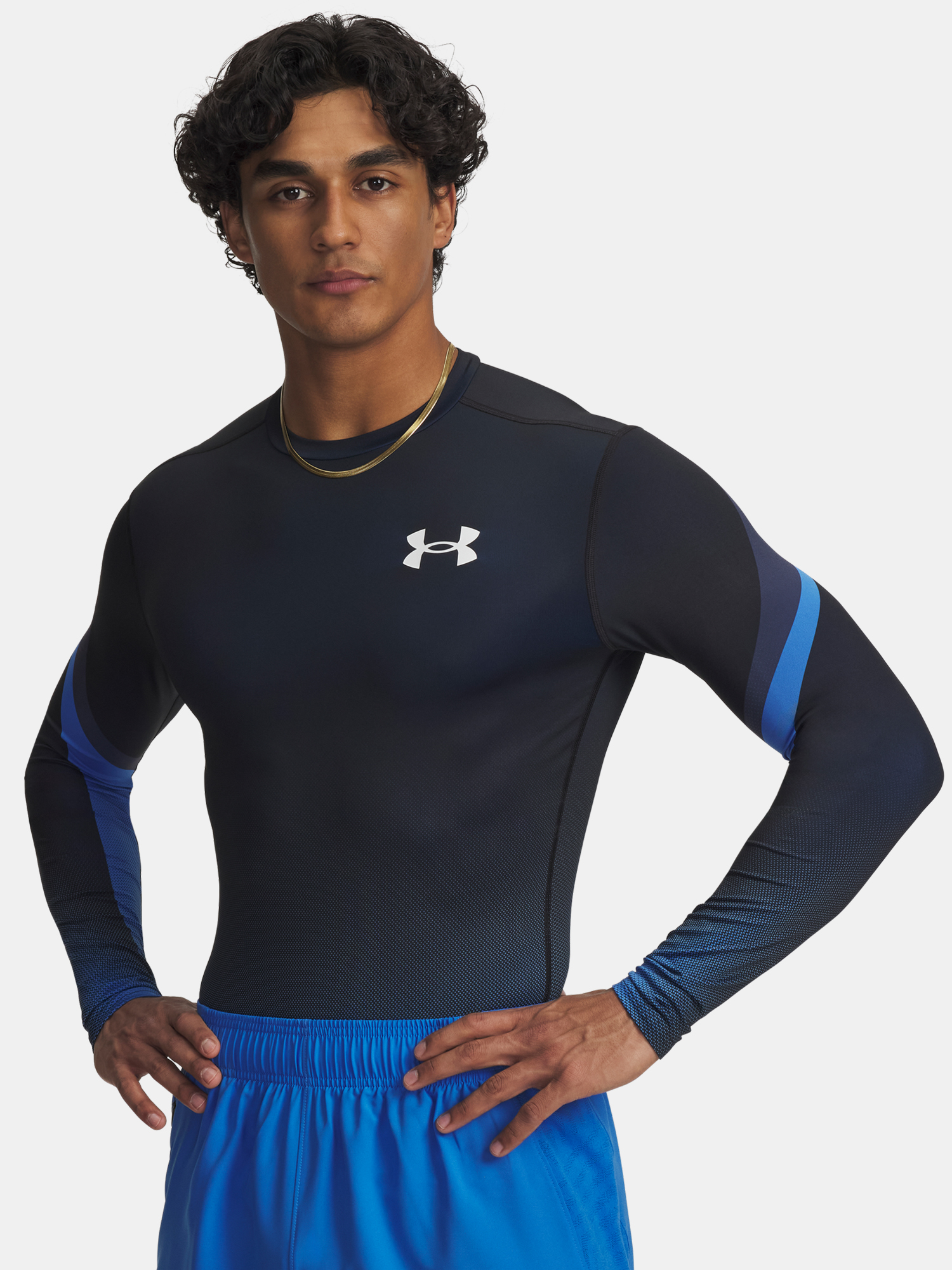 Under Armour Férfi Hosszú Ujjú Edzőpóló UA Heatgear Sub Crew LS