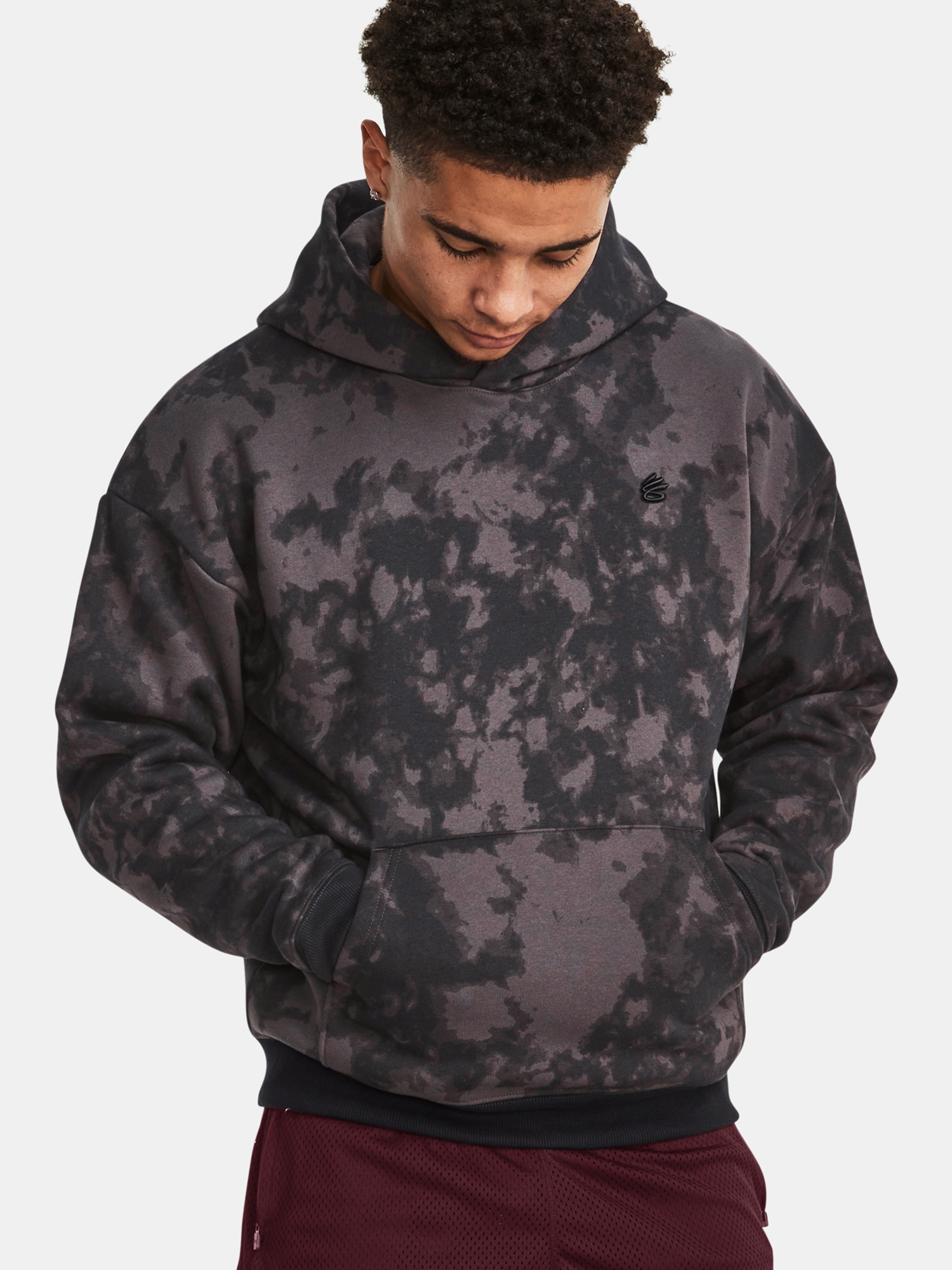 Under Armour Férfi Pulóver Curry Acid Wash Hoodie