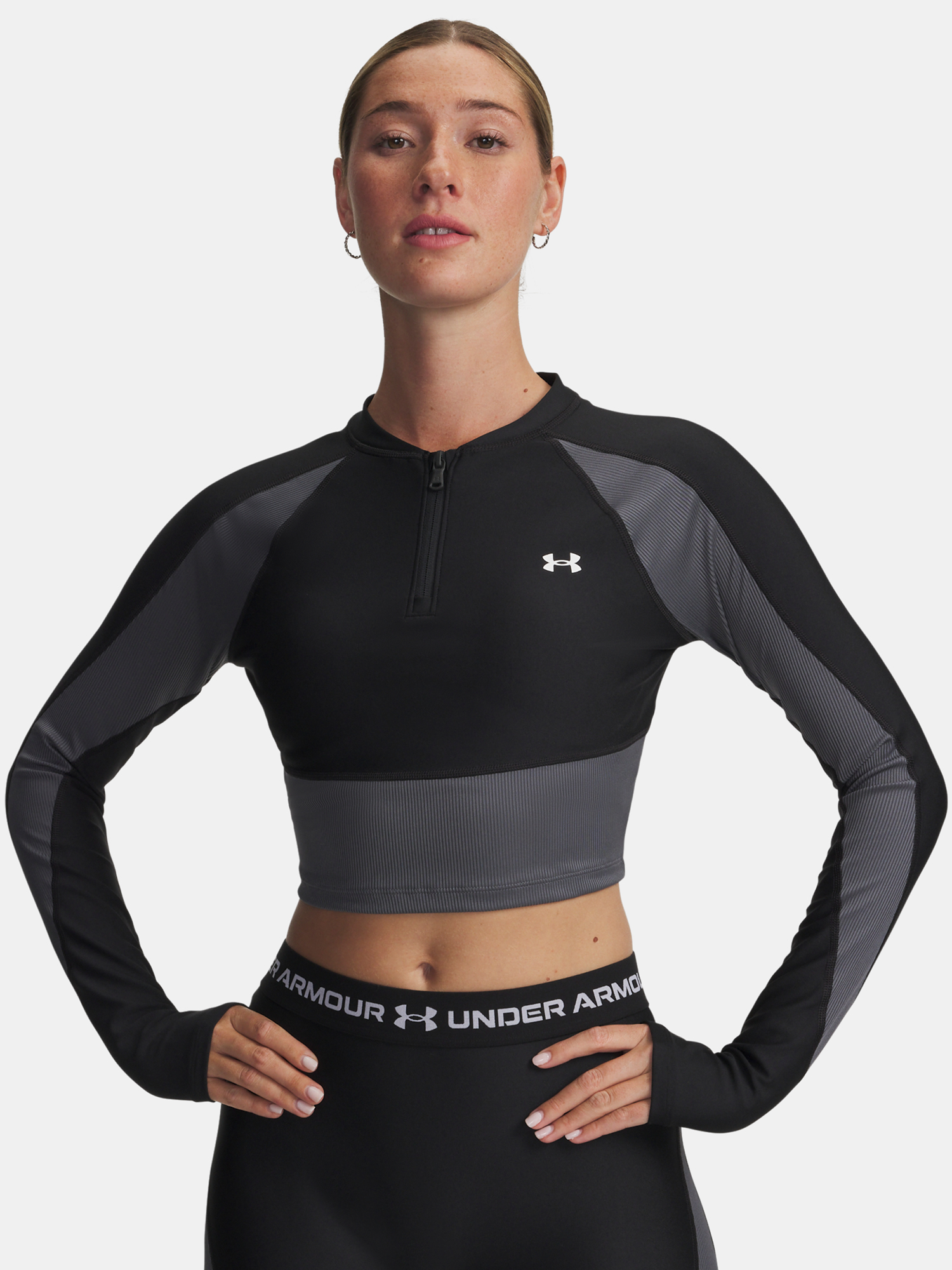 Under Armour Női Hosszú Ujjú Edzőpóló UA HG Rib 1/4 Zip