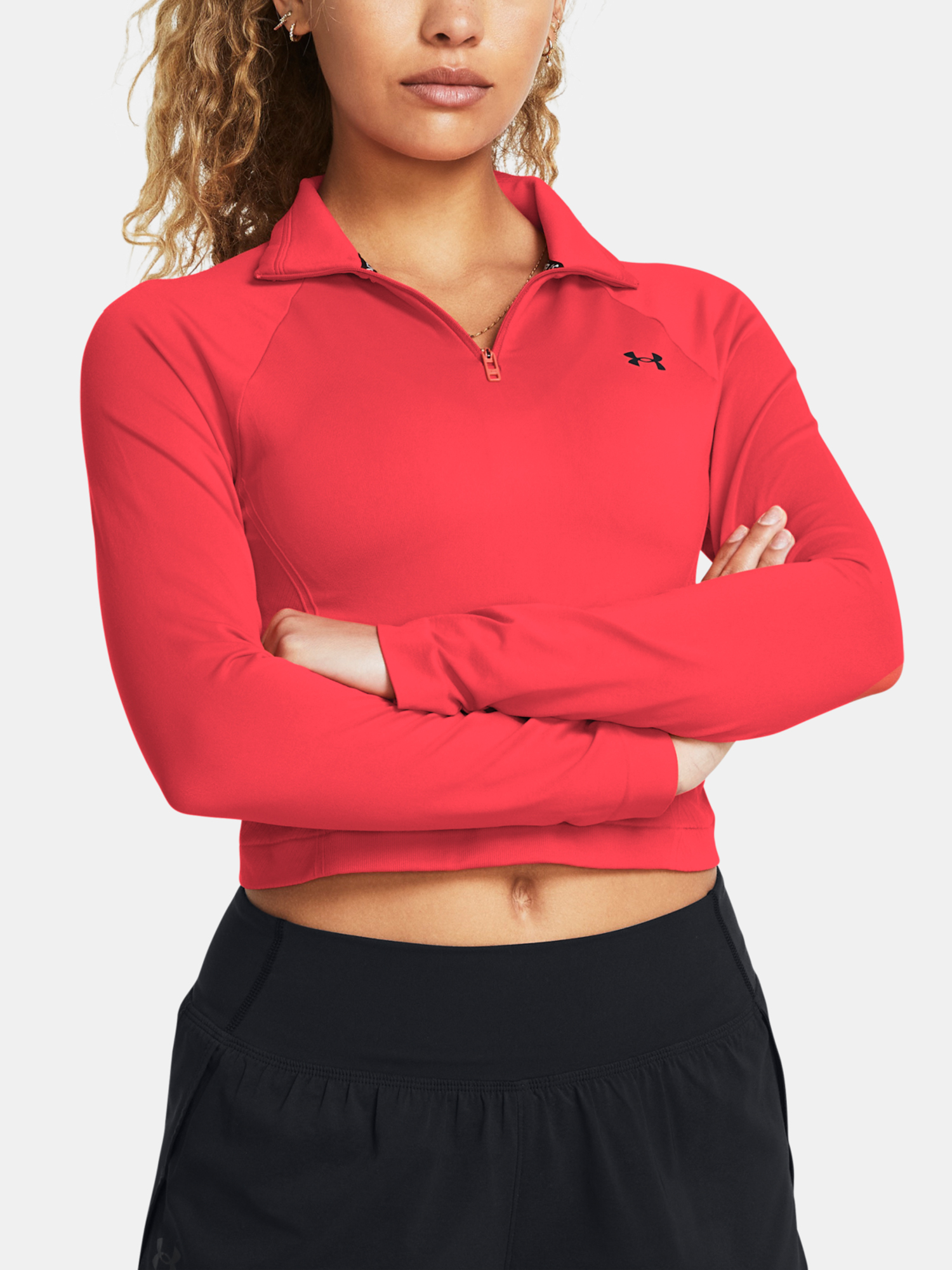 Under Armour Női Hosszú Ujjú Edzőpóló Vanish Seamless 1/4 Zip Crop
