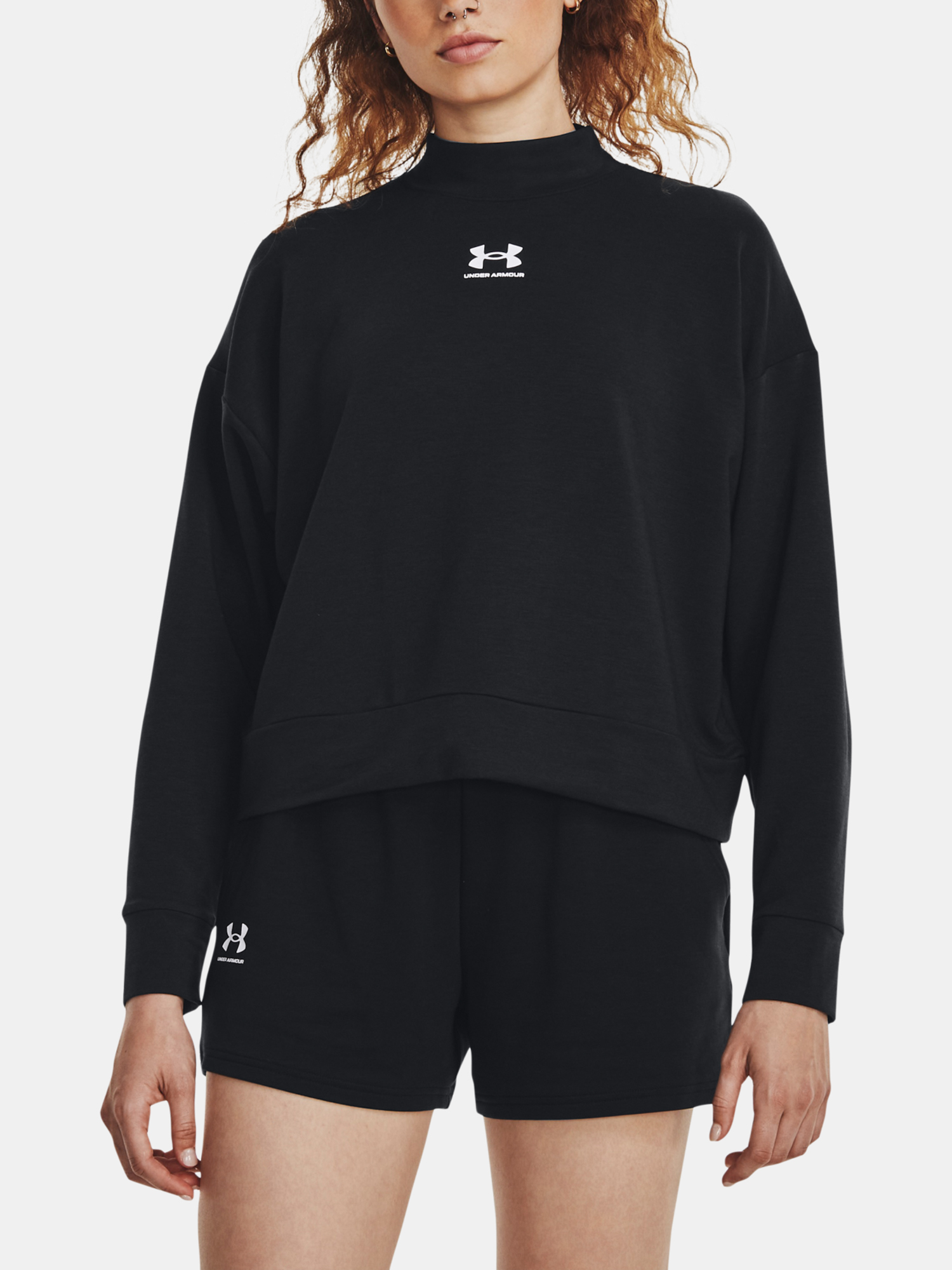 Under Armour Női Pulóver UA Rival Terry Mock Crew