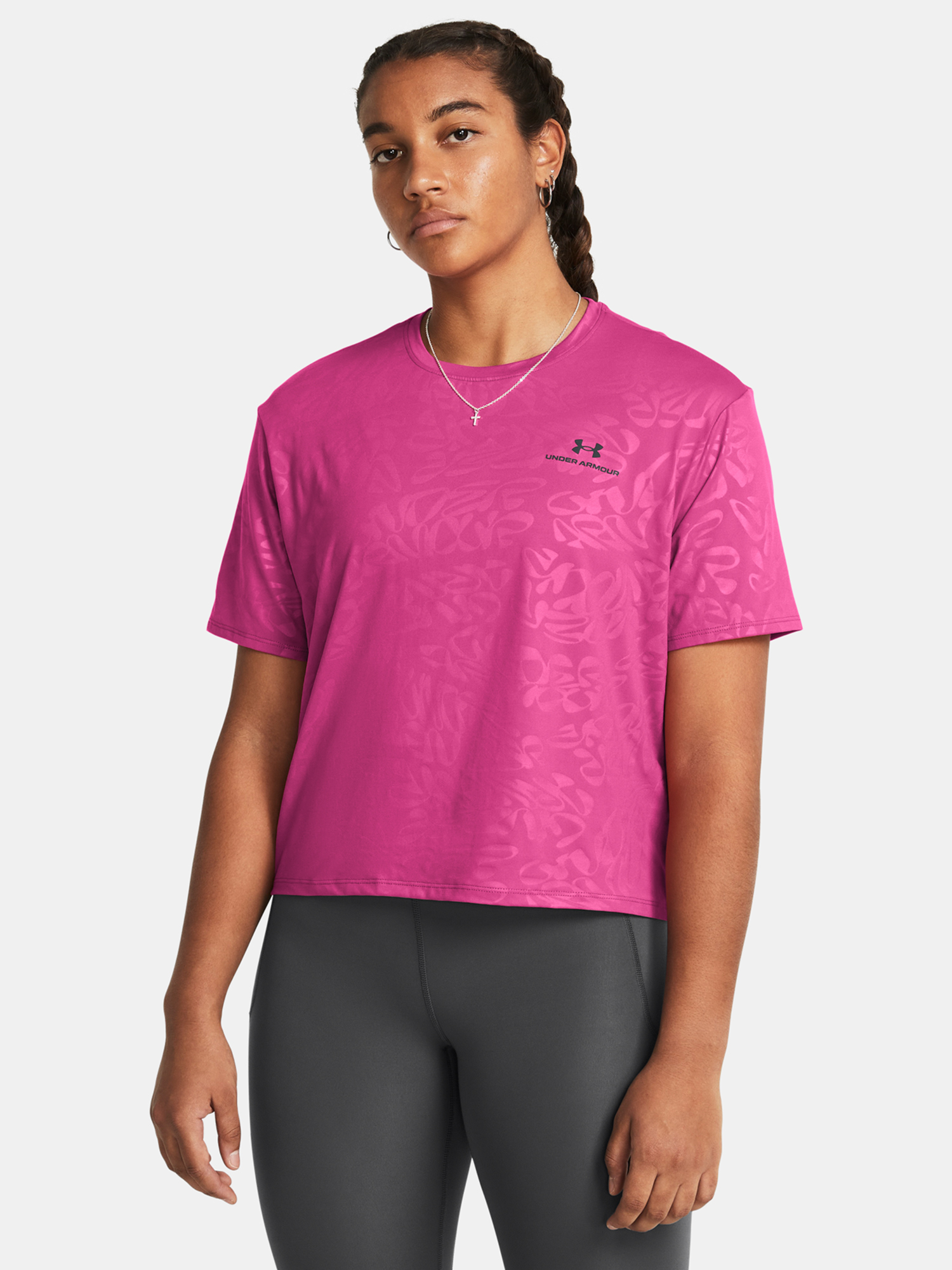 Under Armour Női Edzőpóló Vanish Energy Emboss Crop SS