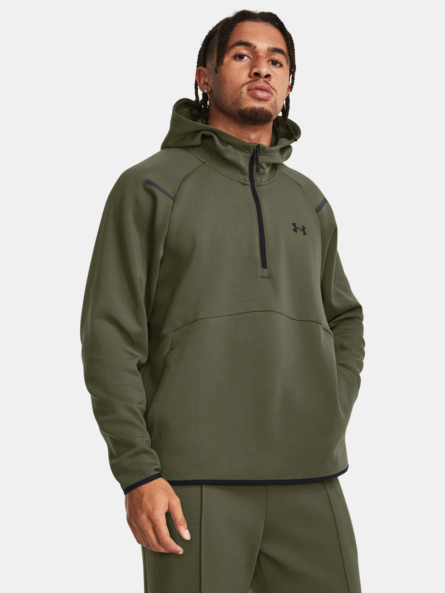 Under Armour Férfi Cipzáras Pulóver UA Unstoppable Flc Hoodie