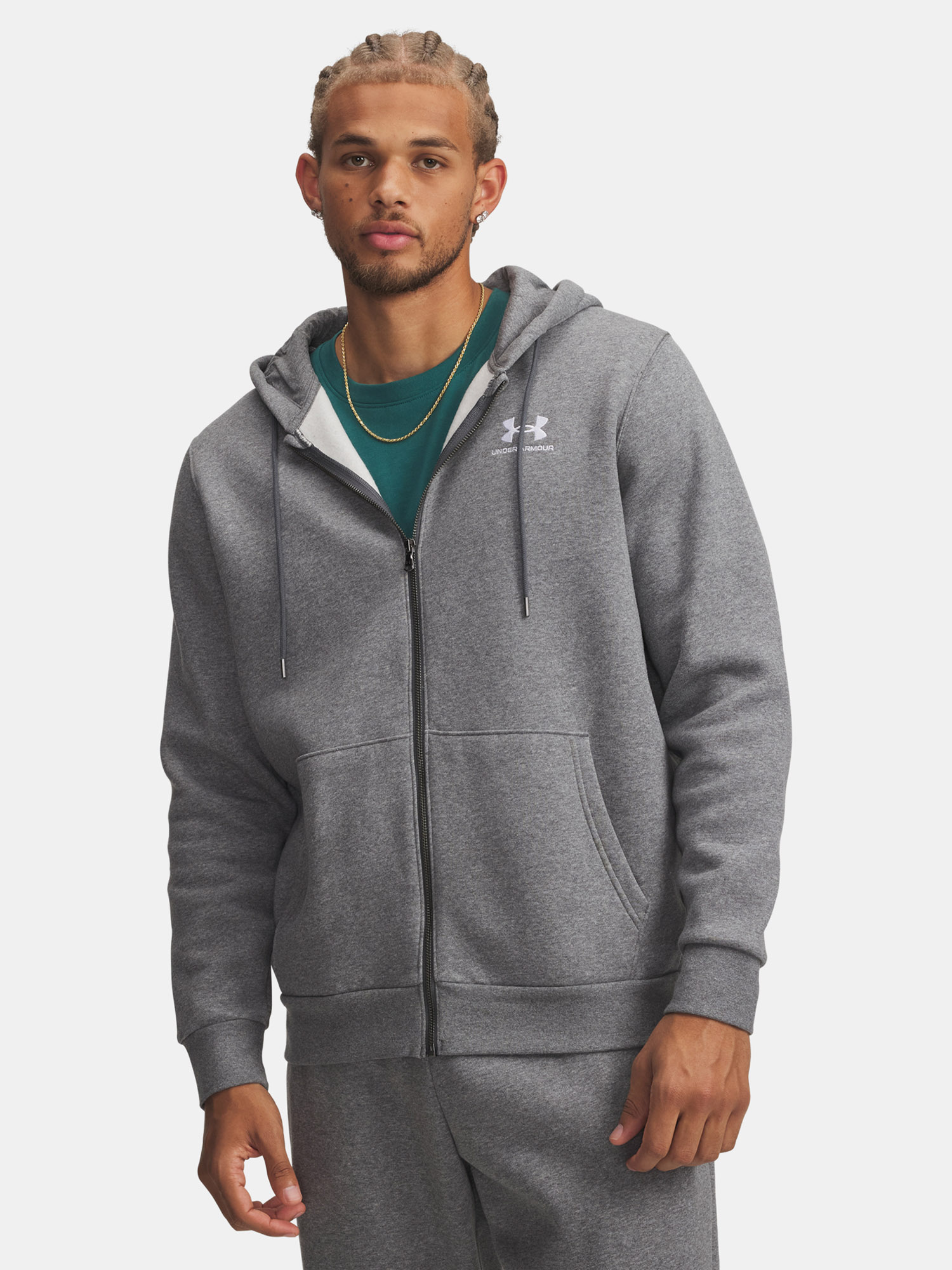Under Armour Férfi Cipzáras Pulóver UA Essential Fleece FZ Hood