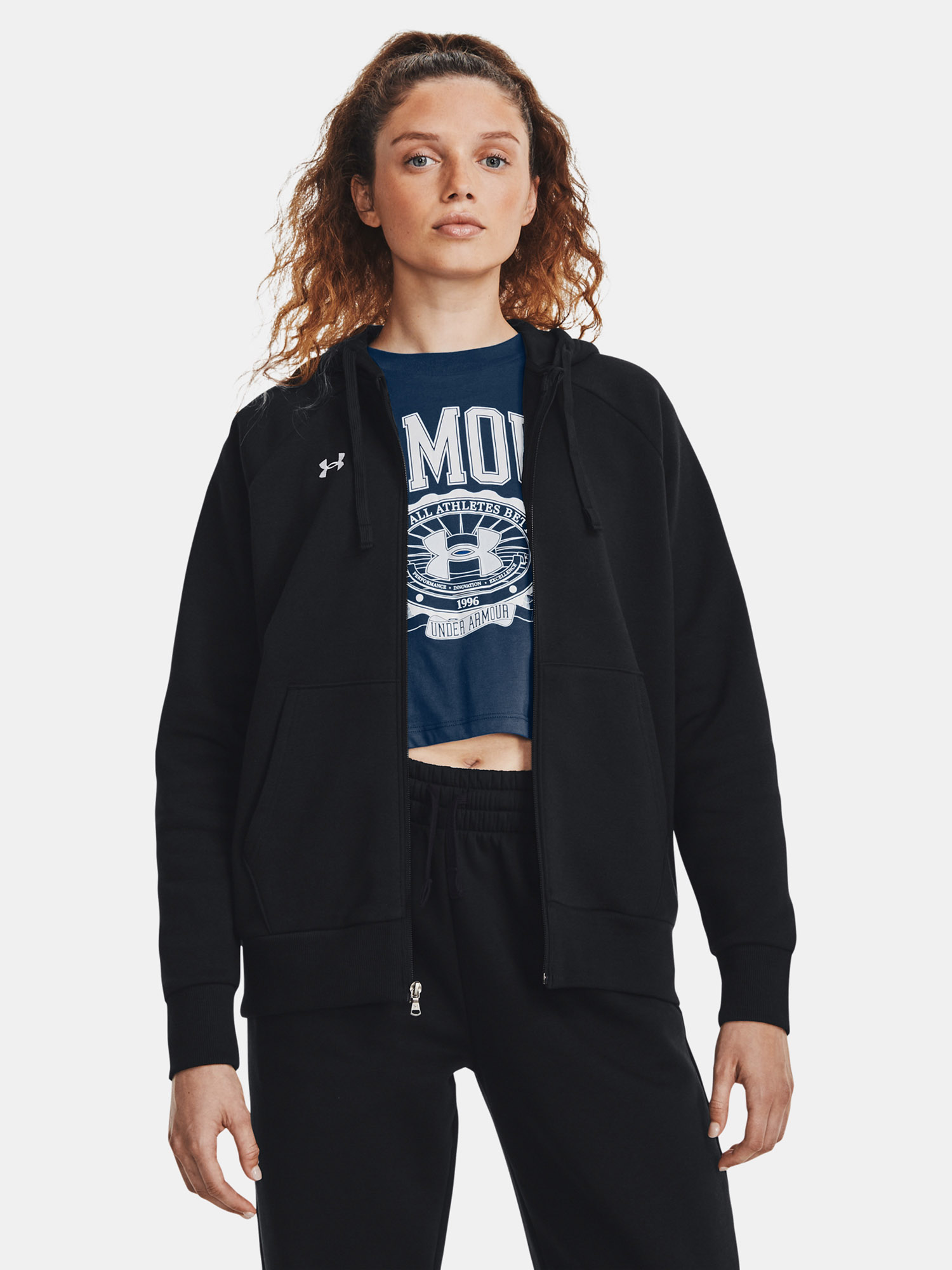 Under Armour Női Cipzáras Pulóver UA Rival Fleece FZ Hoodie
