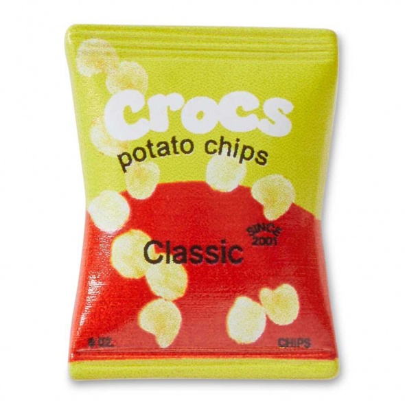 Crocs Jibbitz Yellow Red Chip Bag