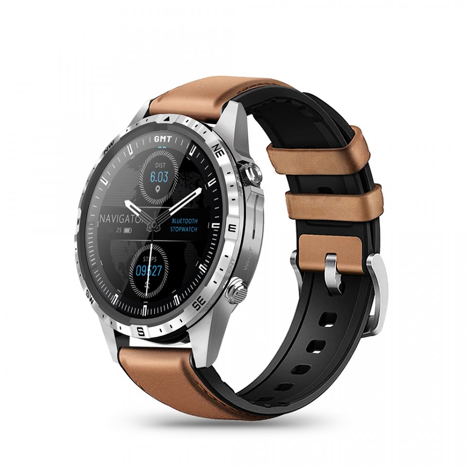 GT45 Outdoor Vércukorszintmérő Bluetooth Hívásos Magyar Nyelvű Okosóra Ajándék Fém Pótszíjjal