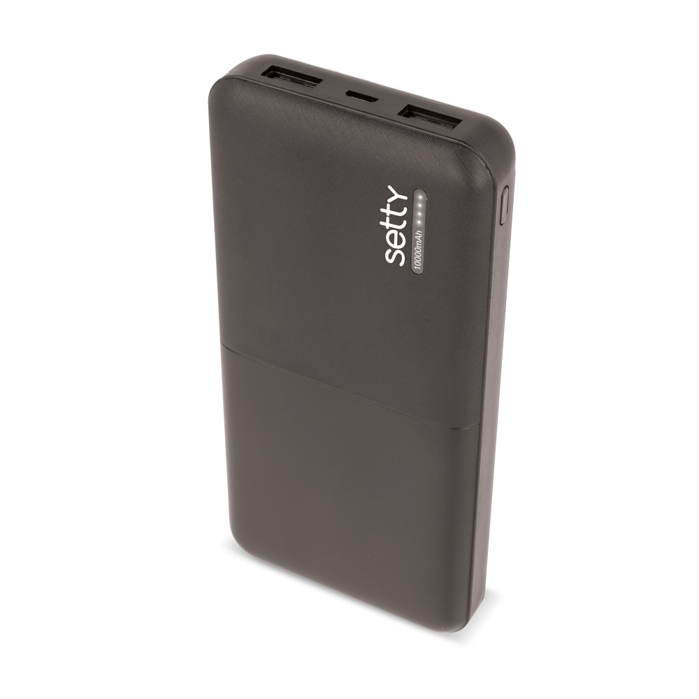 Setty SPB-10 10000mAh hordozható powerbank – fekete