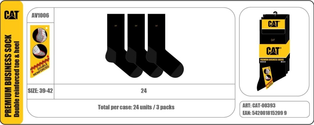 Caterpillar Zokni 3 pár Premium Business Zokni
