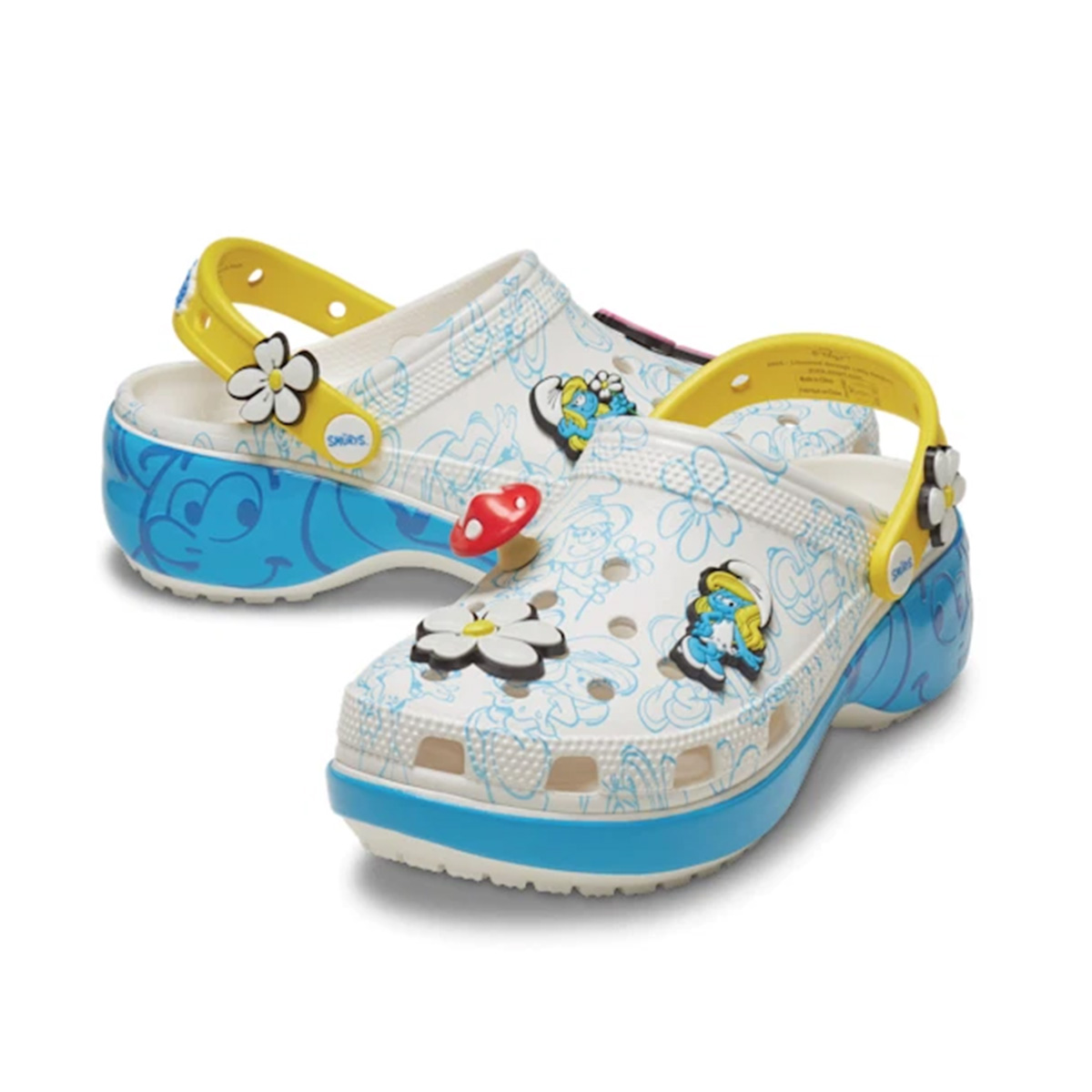 Crocs Papucs Smurfs Platform Clog