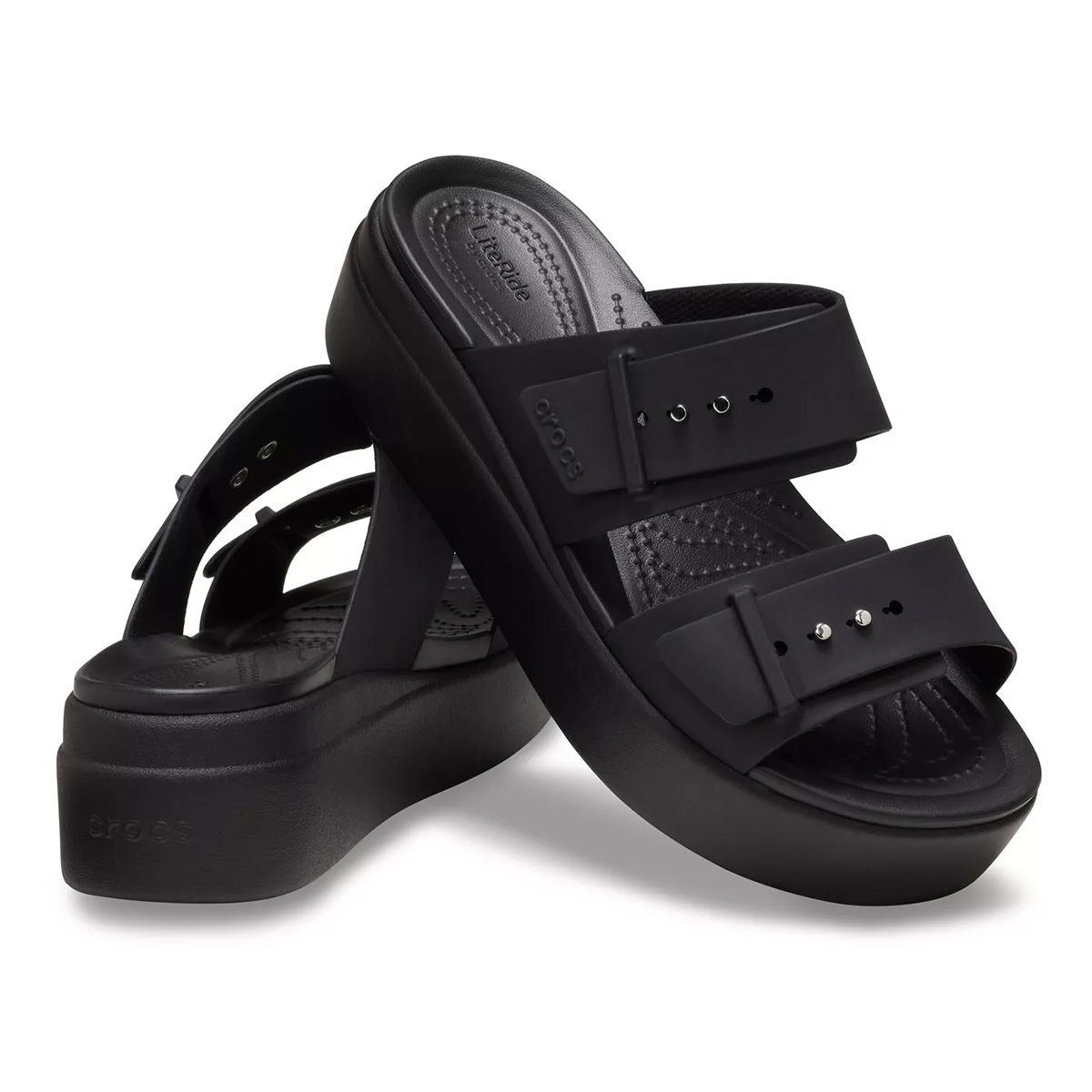 Crocs Papucs Brooklyn Buckle Low Wedge Sandal
