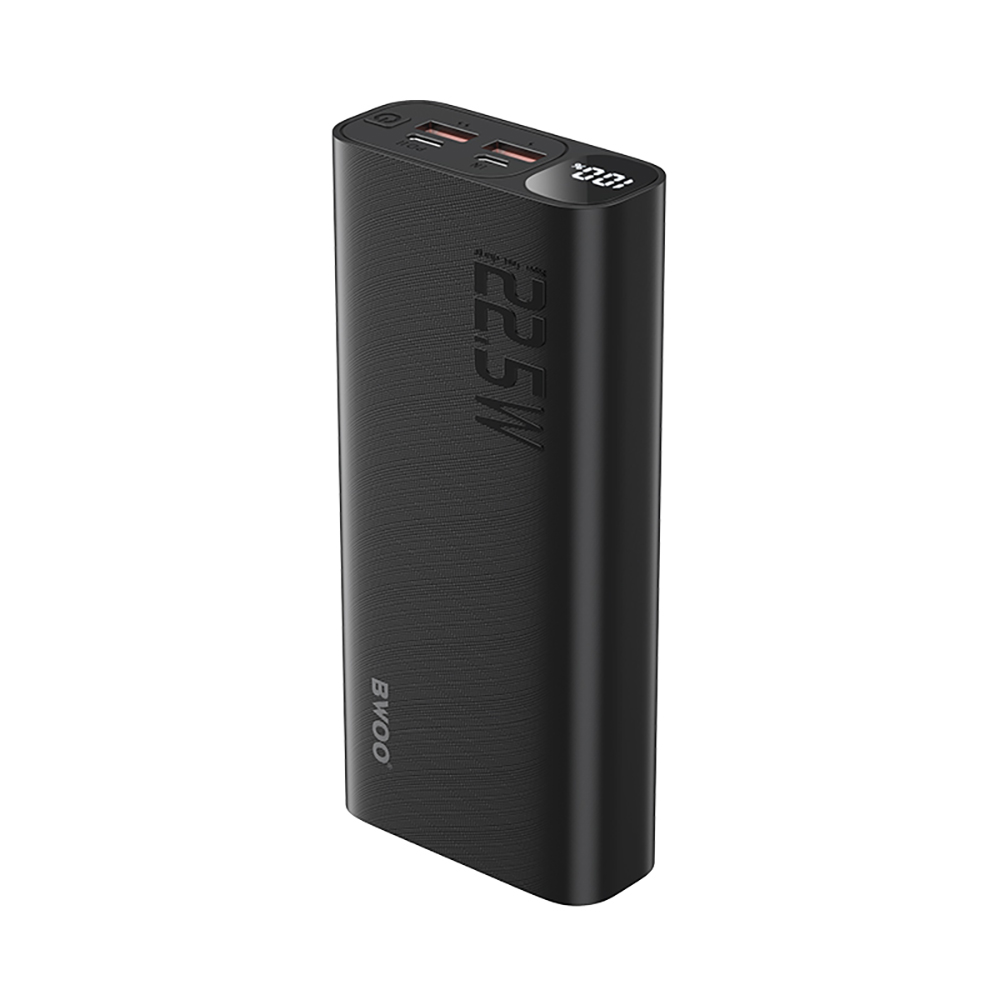 BWOO P44 20000mAh Powerbank, 22.5W Gyorstöltés, LCD kijelző, USB-C + 2x USB-A
