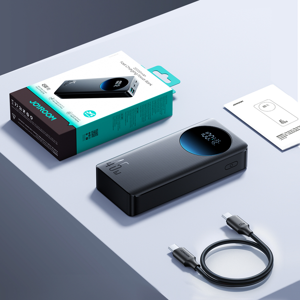 Joyroom JR-PBF02 Pro 20000mAh Powerbank, 45W PD, 2×USB-C + 2×USB-A, digitális kijelző – 10. kép