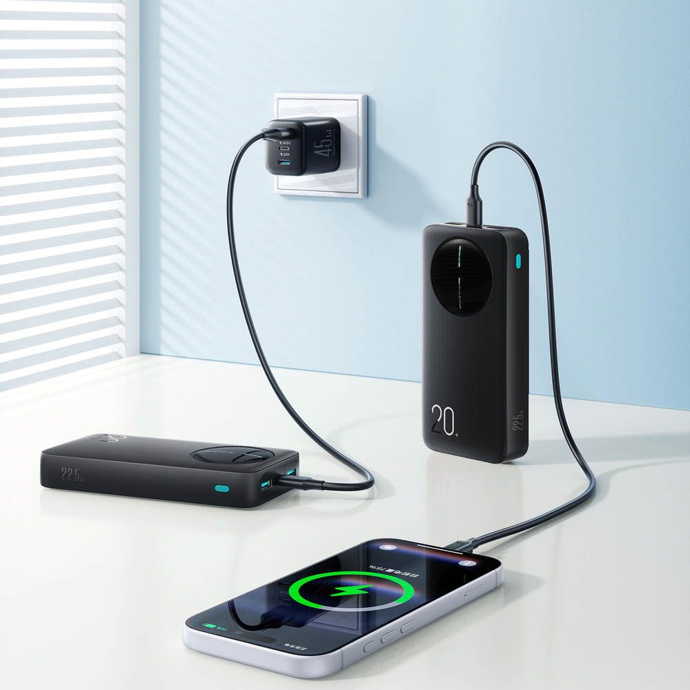 Joyroom JR-PBF14 Pro 20000mAh Powerbank, 22.5W PD/QC, 2×USB-A + USB-C, digitális kijelző – 10. kép