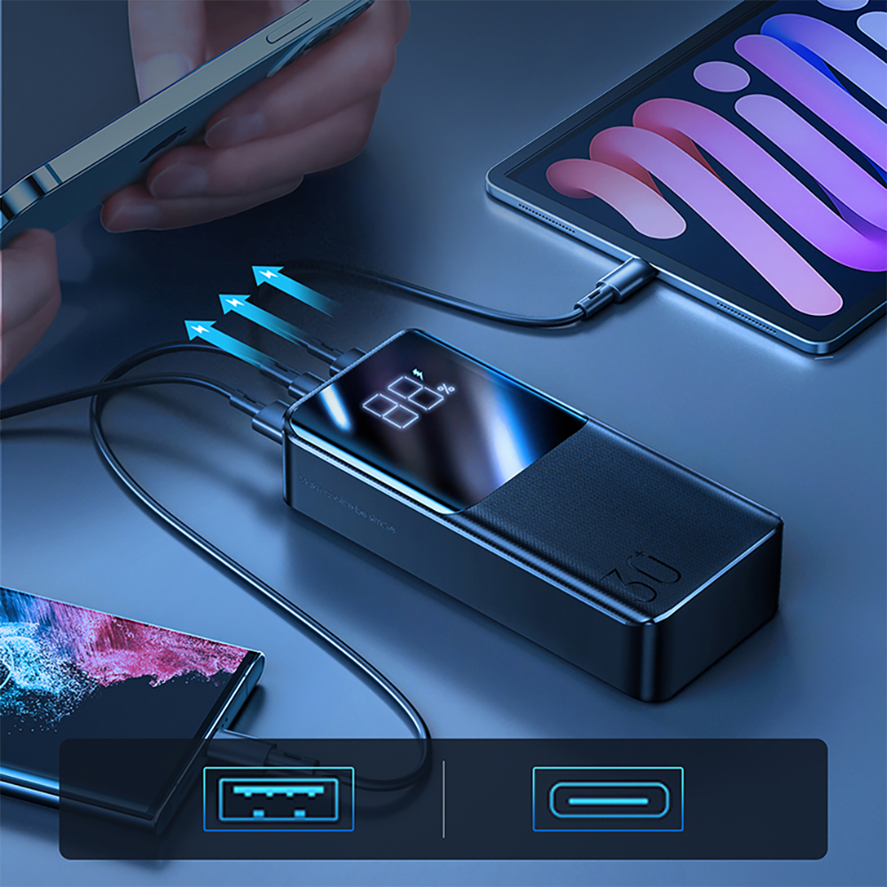 Joyroom JR-QP193 30000mAh Powerbank, 22.5W PD/QC3.0, 2×USB-A + USB-C, digitális kijelző – 3. kép