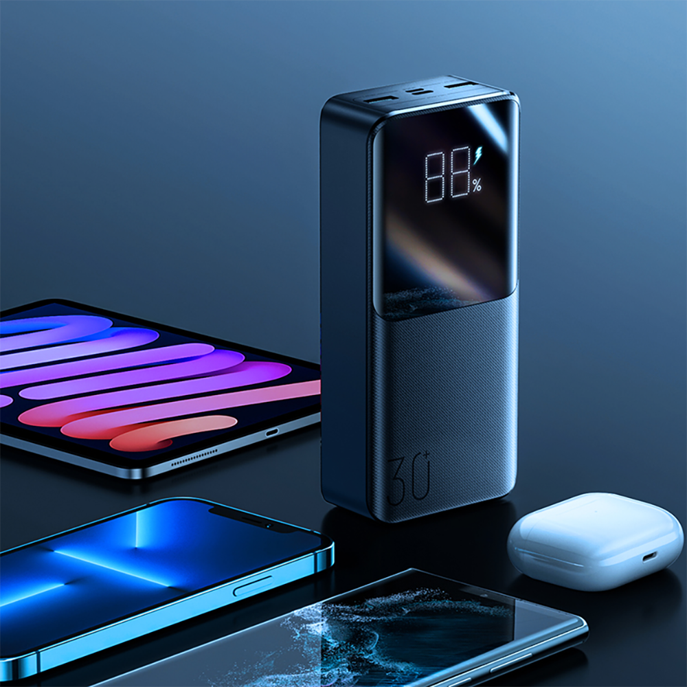 Joyroom JR-QP193 30000mAh Powerbank, 22.5W PD/QC3.0, 2×USB-A + USB-C, digitális kijelző – 6. kép