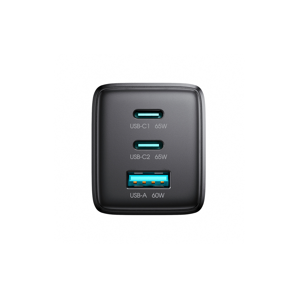 Joyroom JR-TG10 65W GaN Hálózati Töltő, 2×USB-C + USB-A, PD/PPS/QC gyorstöltés + USB-C kábel – 4. kép