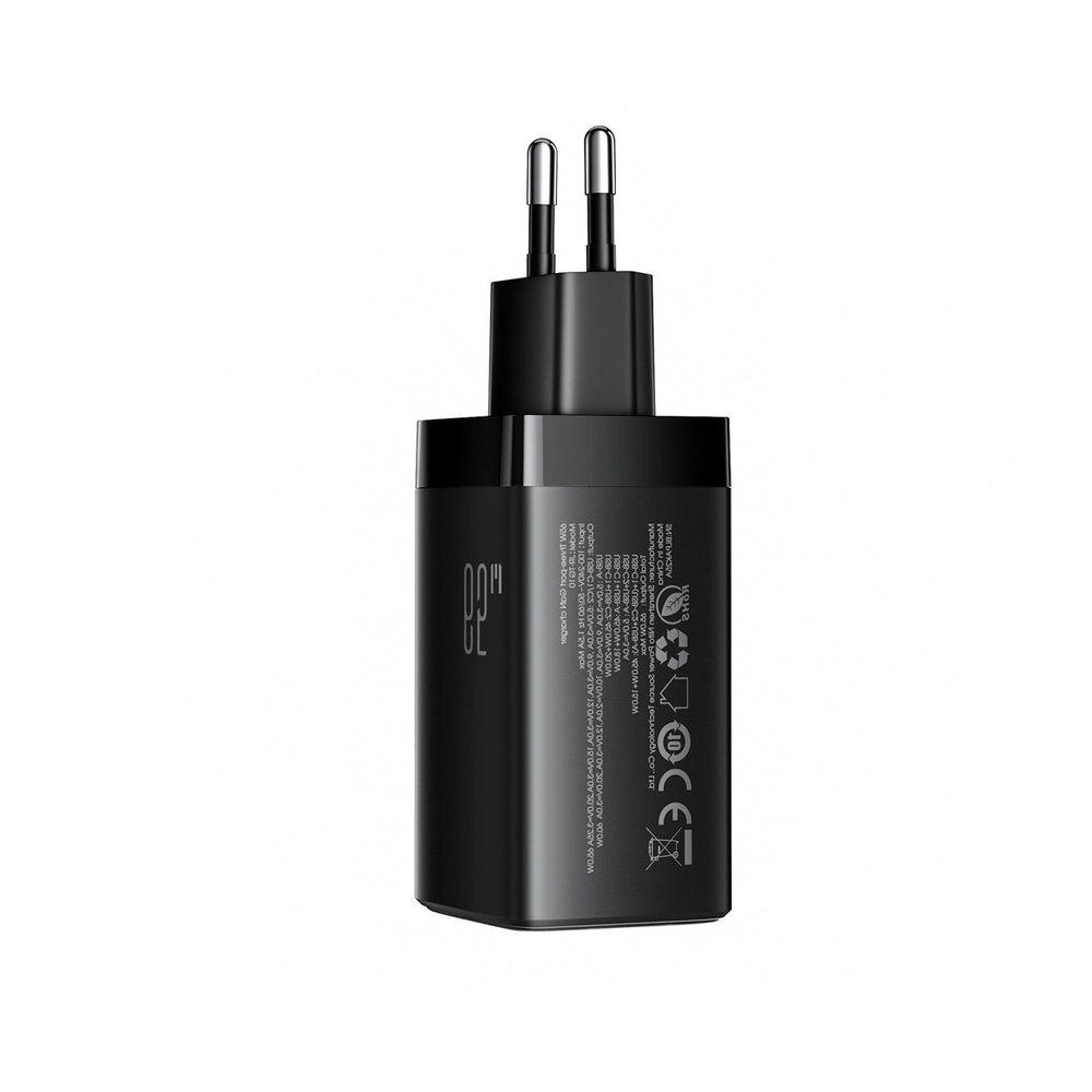 Joyroom JR-TG10 65W GaN Hálózati Töltő, 2×USB-C + USB-A, PD/PPS/QC gyorstöltés + USB-C kábel – 12. kép