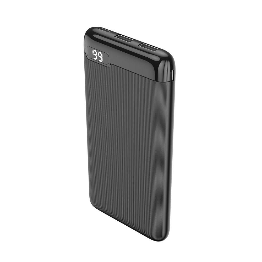 Setty SPBL-10 10000mAh Powerbank, LCD  – Gyors Töltés és LCD Kijelző, Fekete – 8. kép