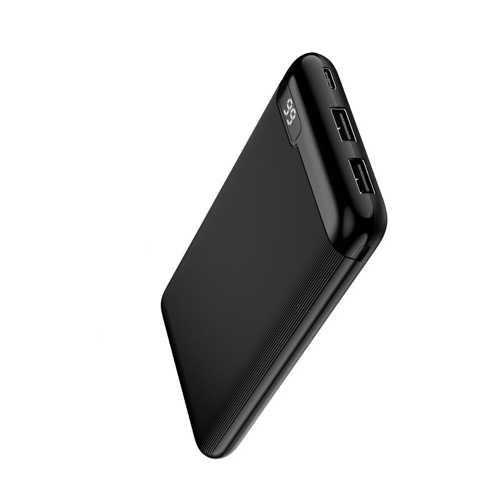 Setty SPBL-10 10000mAh Powerbank, LCD  – Gyors Töltés és LCD Kijelző, Fekete – 9. kép