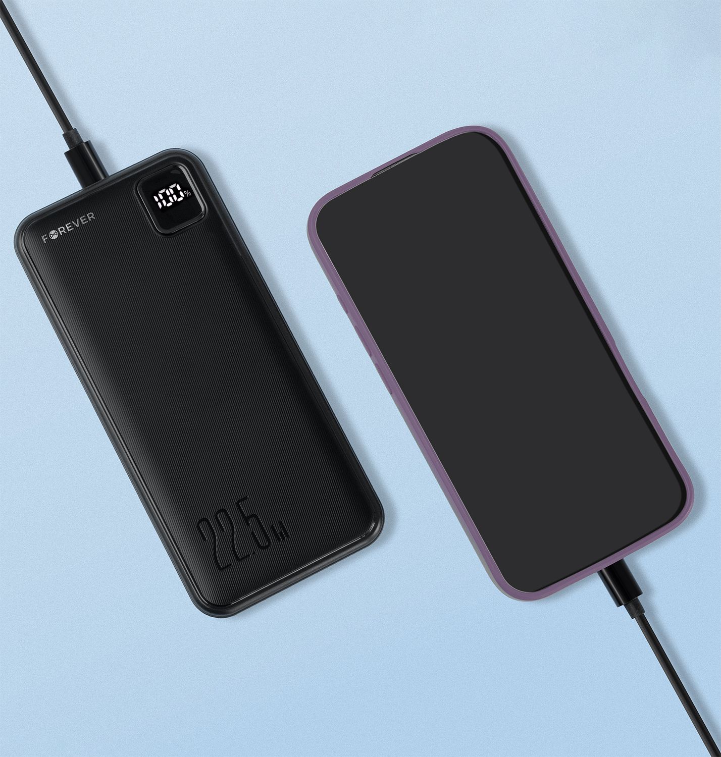 Forever TB-300M PD QC 10000 mAh 22,5W Powerbank, Gyors Töltés – Fekete – 15. kép