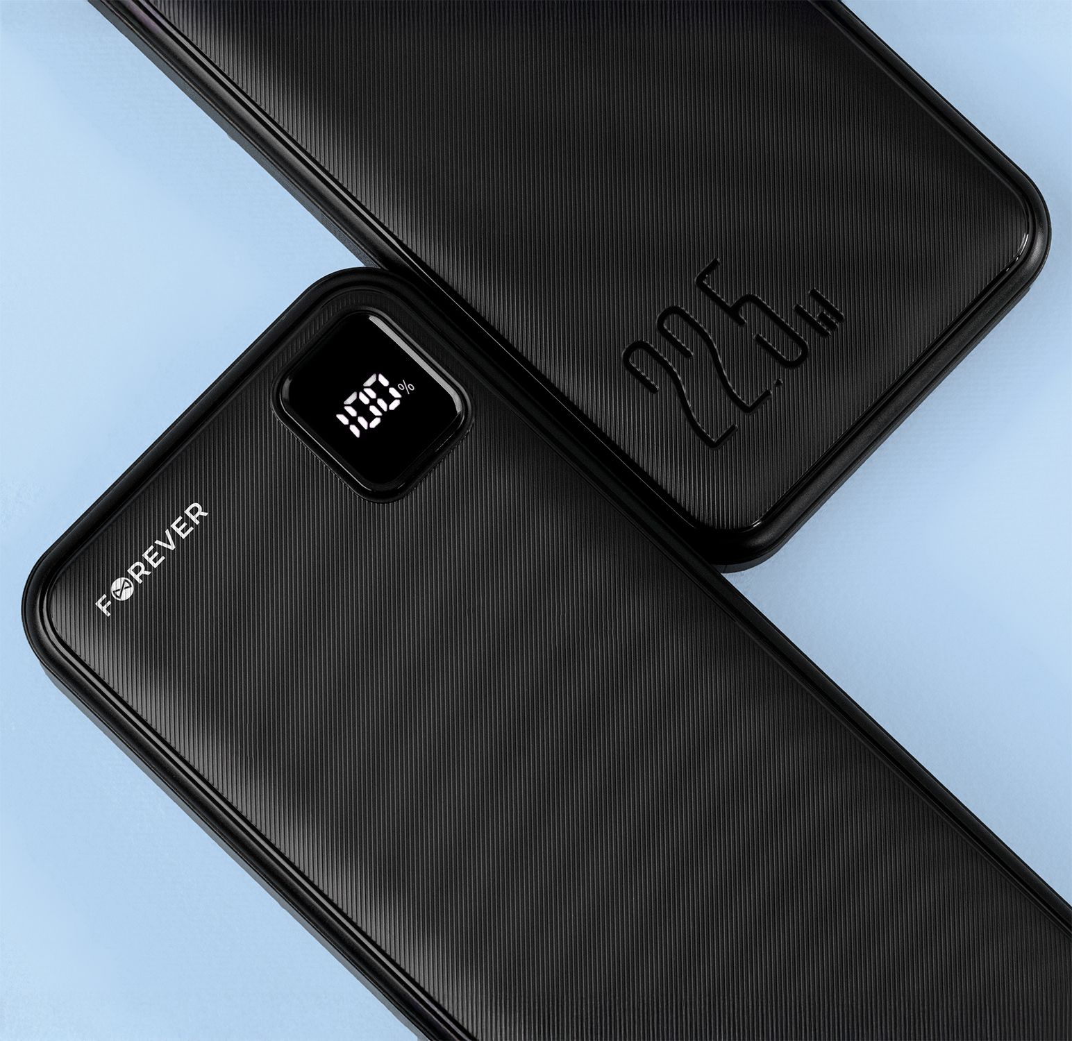 Forever TB-300M PD QC 10000 mAh 22,5W Powerbank, Gyors Töltés – Fekete – 16. kép