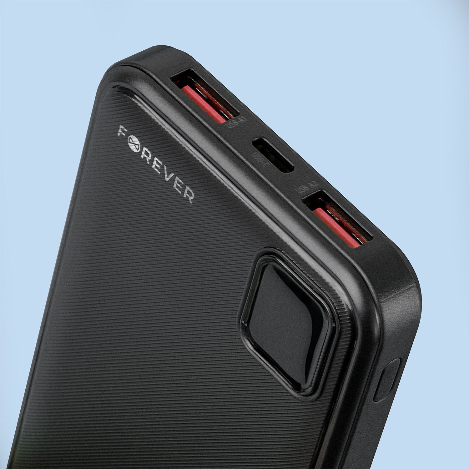 Forever TB-300M PD QC 10000 mAh 22,5W Powerbank, Gyors Töltés – Fekete – 20. kép