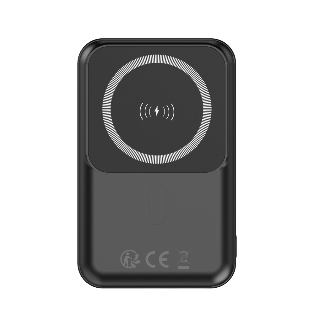 Forever MATB-100 10000mAh 22,5W vezeték nélküli powerbank – mágneses, fekete
