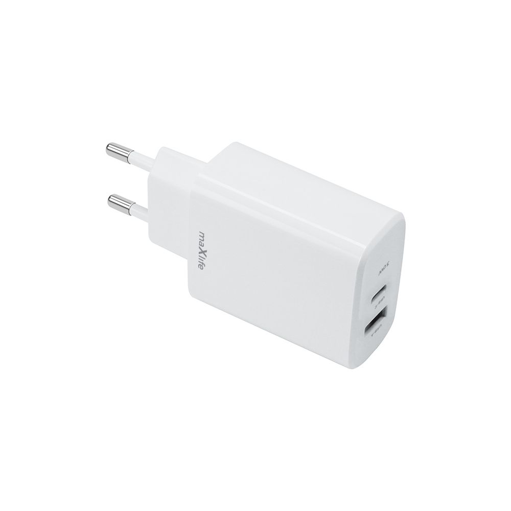 Maxlife MXTC-10-30AC USB-C + USB hálózati töltő – 30W, fehér – 9. kép
