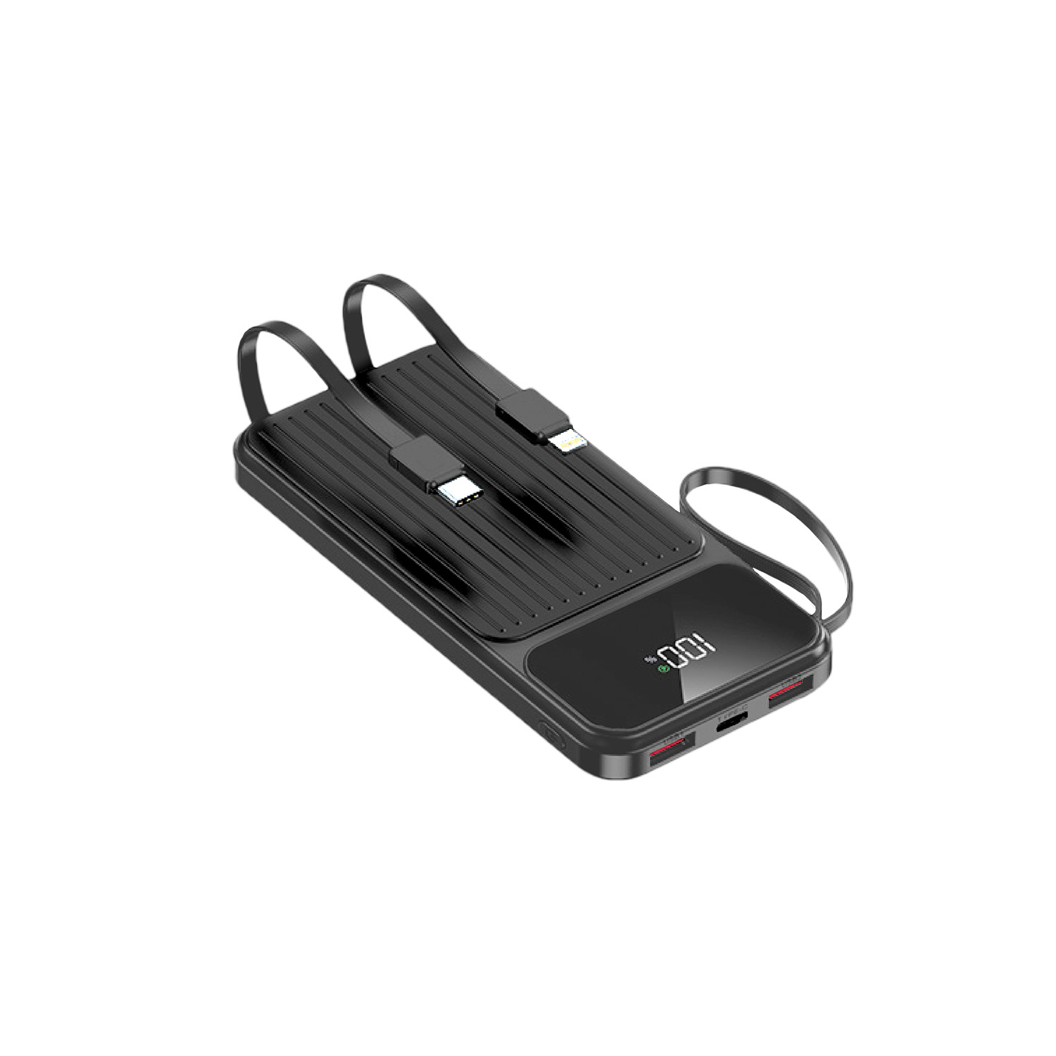 Maxlife MXPB-06 Beépített Kábeles Power Bank – 10000 mAh PD QC 22,5W Gyors töltő, Fekete – 12. kép