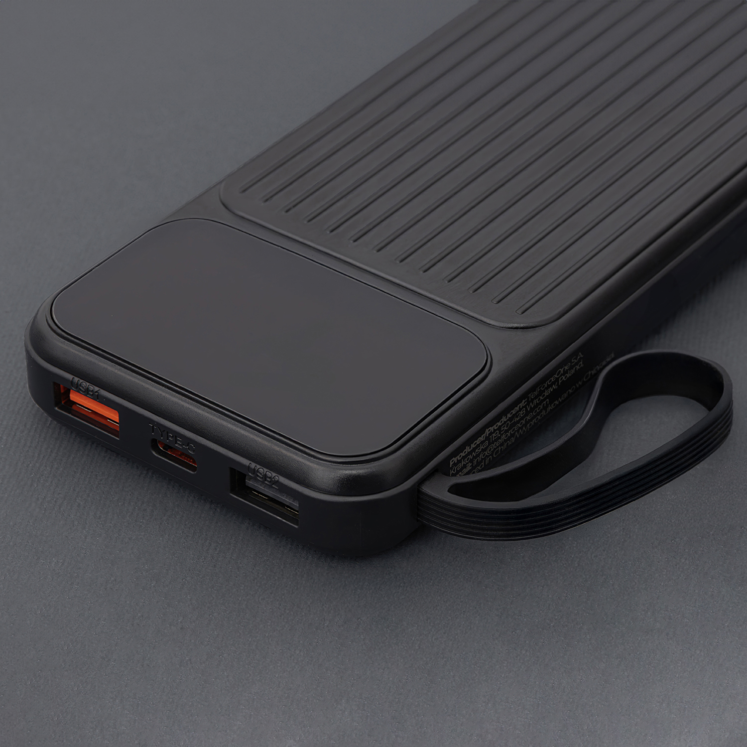 Maxlife MXPB-06 Beépített Kábeles Power Bank – 10000 mAh PD QC 22,5W Gyors töltő, Fekete – 14. kép