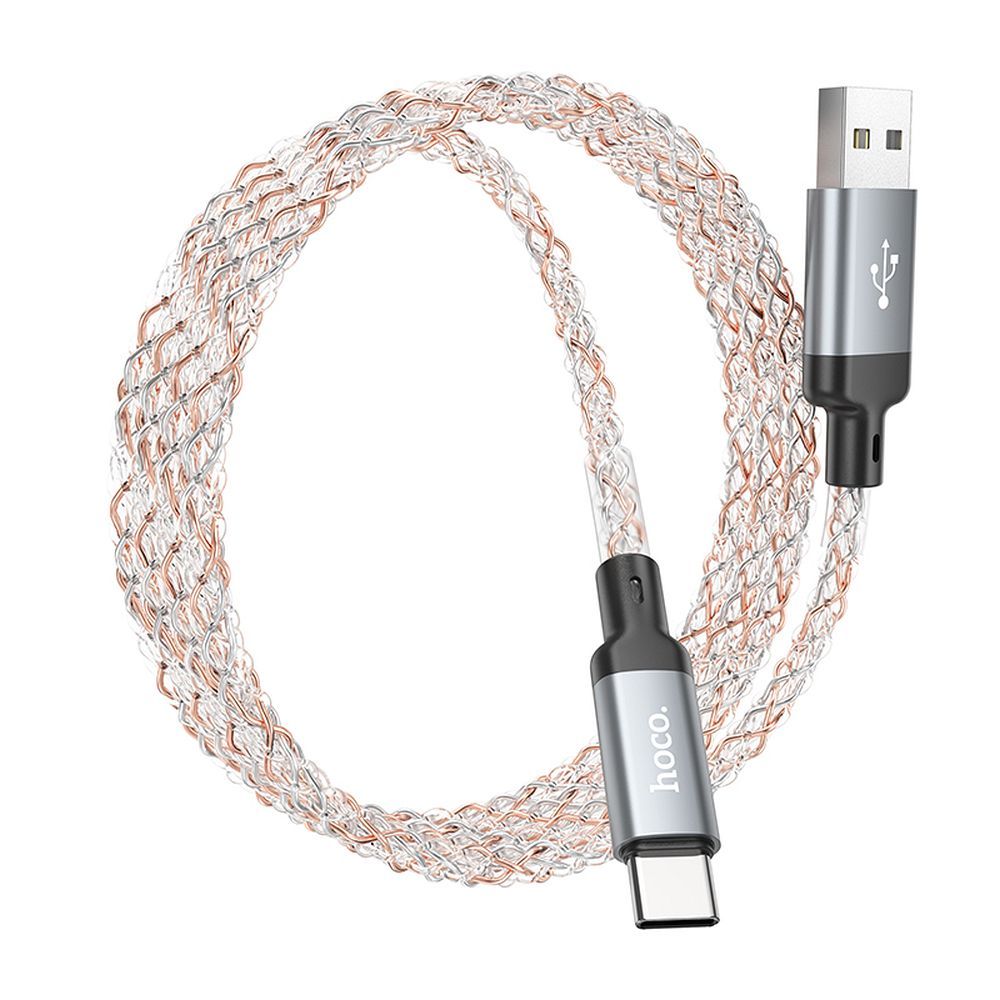 Hoco U112 Shine USB-A – USB-C LED világításos gyorstöltő és adatkábel 3A, 1 méter – 11. kép