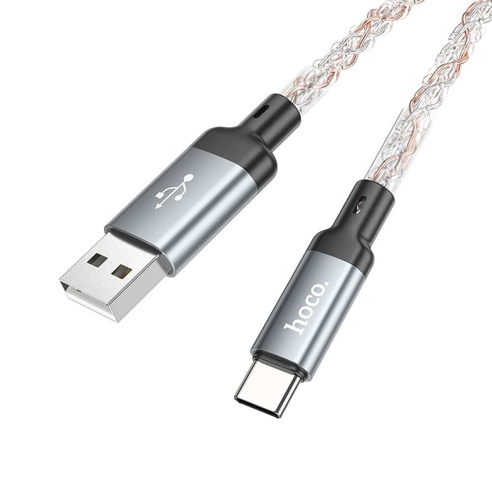 Hoco U112 Shine USB-A – USB-C LED világításos gyorstöltő és adatkábel 3A, 1 méter – 13. kép