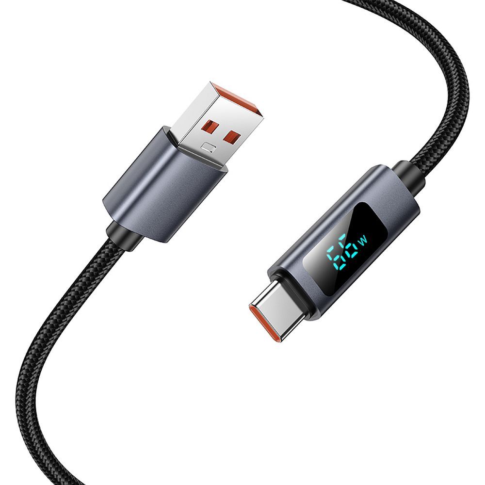 Hoco X112 USB-A – USB-C gyorstöltő és adatkábel digitális kijelzővel 5A, 1 méter – 12. kép