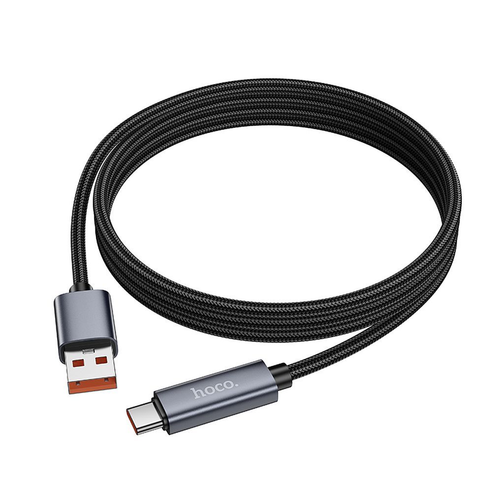 Hoco X112 USB-A – USB-C gyorstöltő és adatkábel digitális kijelzővel 5A, 1 méter – 15. kép
