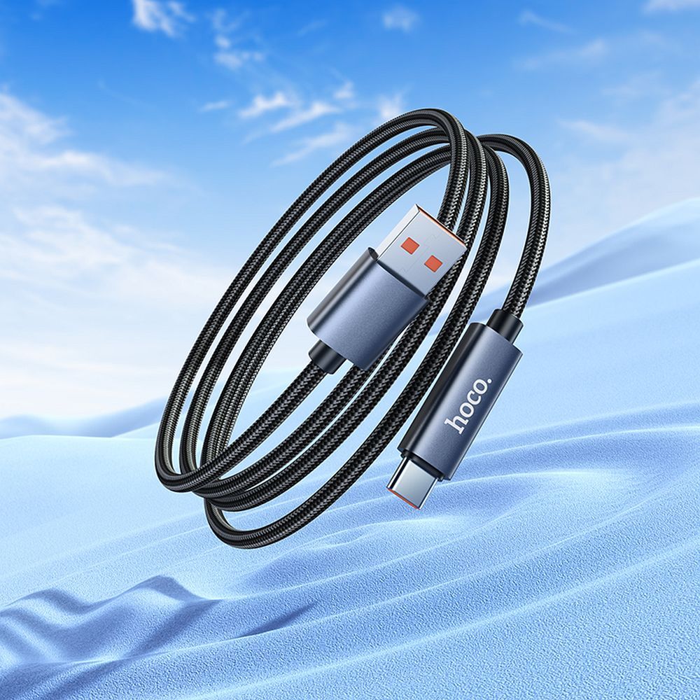Hoco X112 USB-A – USB-C gyorstöltő és adatkábel digitális kijelzővel 5A, 1 méter – 16. kép