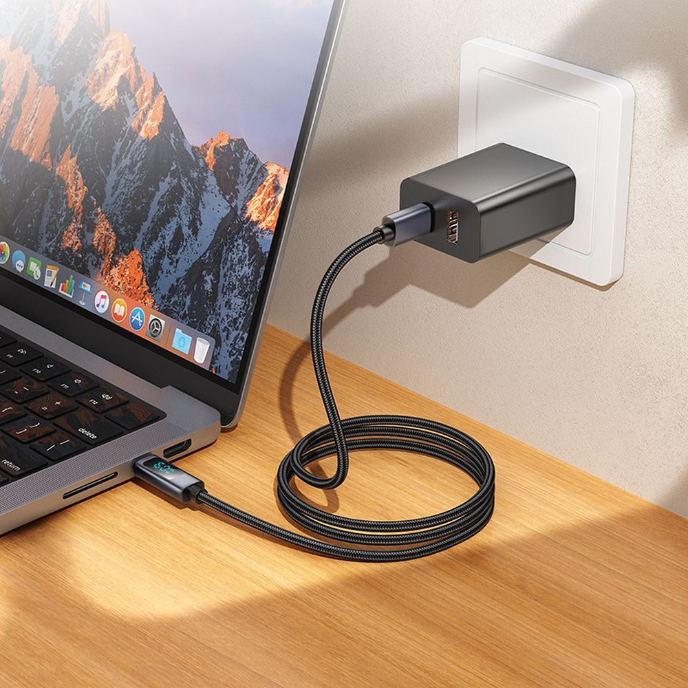 Hoco X112 USB-C – USB-C gyorstöltő és adatkábel digitális teljesítménykijelzővel 60W, 1 méter – 16. kép