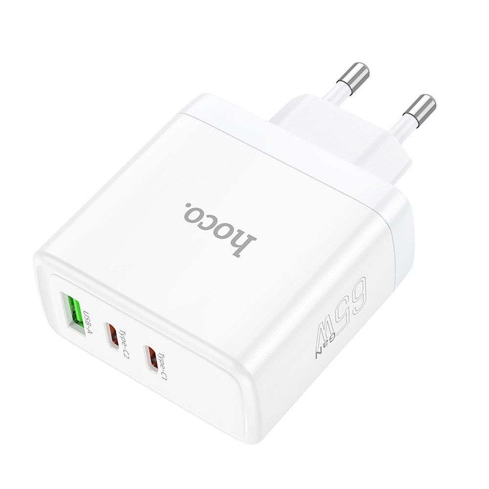 Hoco N30 GaN 65W gyorstöltő – 2× USB-C + USB-A, Power Delivery, Quick Charge, laptop töltéshez – 11. kép