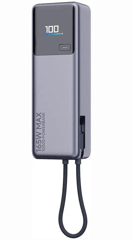 Xiaomi PB1165MI 10000mAh 165W Powerbank – beépített USB-C kábel, LED kijelző, PD gyorstöltés