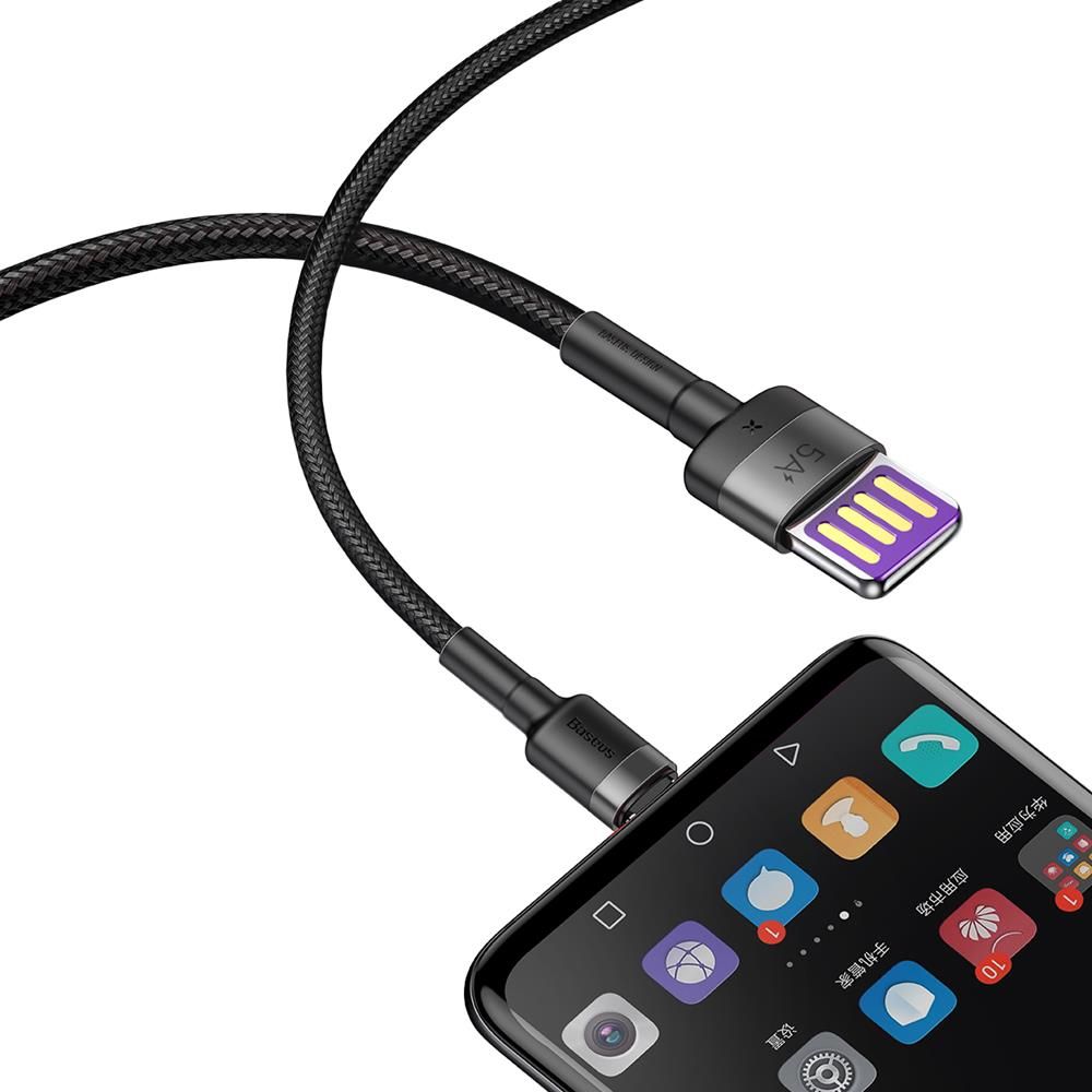 Baseus Cafule HW QC USB–USB-C töltő- és adatkábel – 1 m, 40W, szürke-fekete – 17. kép