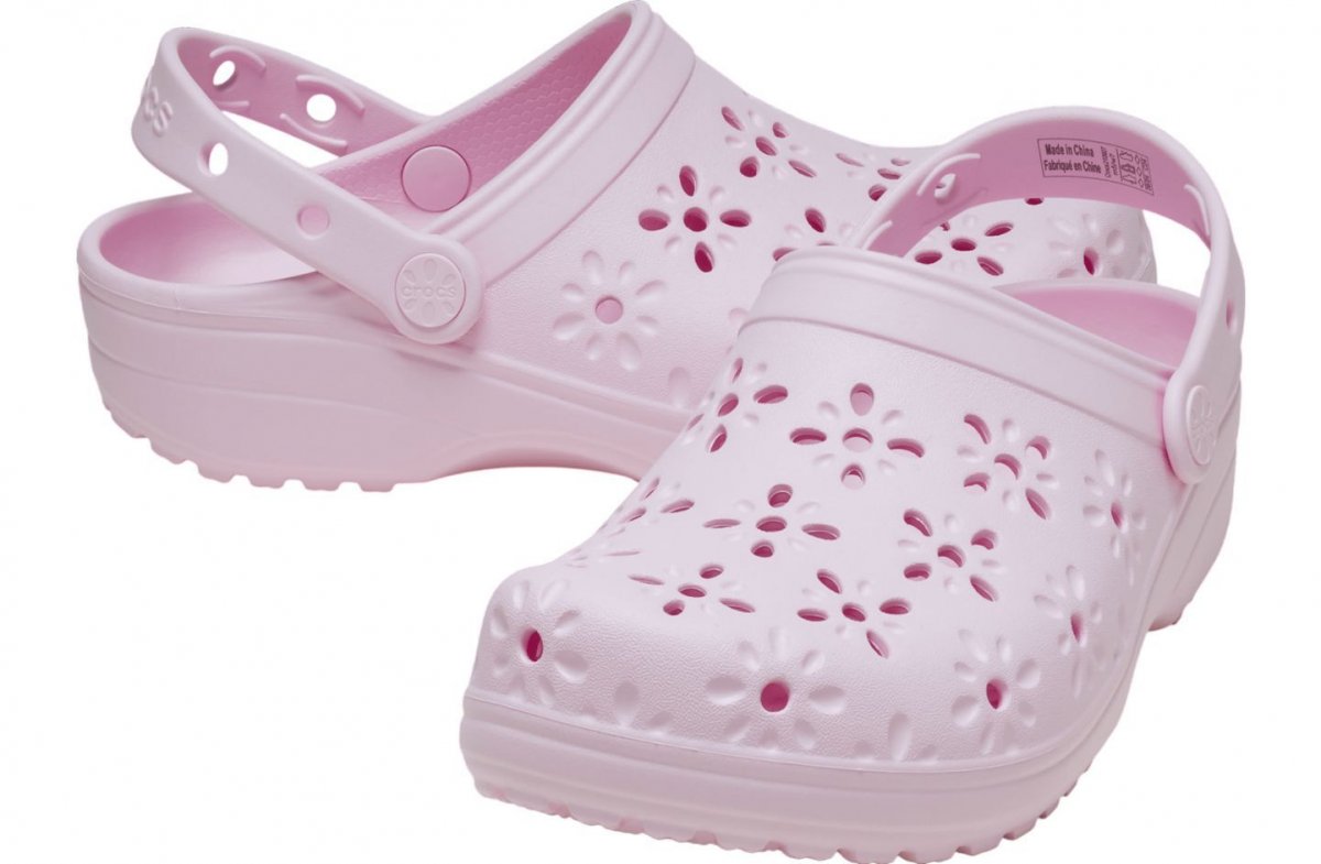 Crocs Papucs Classic Floral Cut Out Clog